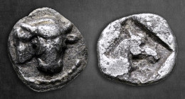 Thessaly. Larissa circa 475-450 BC. Obol AR