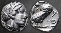 Attica. Athens circa 454-404 BC. Tetradrachm AR
