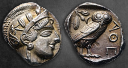 Attica. Athens circa 454-404 BC. Tetradrachm AR