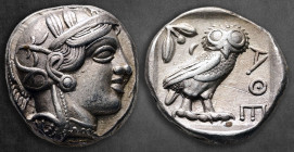 Attica. Athens circa 454-404 BC. Tetradrachm AR