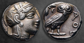 Attica. Athens circa 454-404 BC. Tetradrachm AR