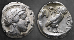 Attica. Athens circa 454-404 BC. Tetradrachm AR