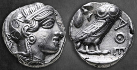 Attica. Athens circa 454-404 BC. Tetradrachm AR