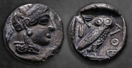 Attica. Athens circa 454-404 BC. Drachm AR