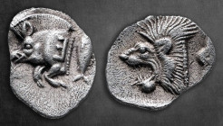Mysia. Kyzikos circa 450-400 BC. Obol AR