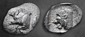 Mysia. Kyzikos circa 450-400 BC. Obol AR