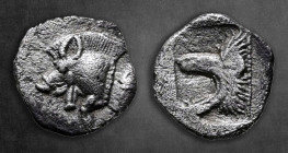 Mysia. Kyzikos circa 450-400 BC. Hemiobol AR