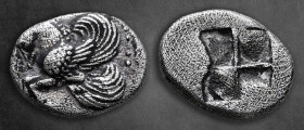 Mysia. Lampsakos circa 525-500 BC. Diobol AR