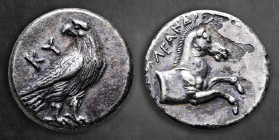 Aiolis. Kyme  circa 350-250 BC. Kleandros, magistrate. Hemidrachm AR