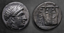 Lesbos. Mytilene circa 350-320 BC. Hemidrachm AR