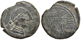§ IBERIA Obulco (circa III-II sec. a.C.) AE - Testa a dx - R/ Scritta nel campo - SNG BM Spain 1429-31 AE (g 11,58)

Status: BB+

Notes: Please, n...