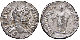 § Settimio Severo (193-211) Denario - Testa laureata a dx - R/ Liberalitas stante a sx con in mano una paletta per le monete e una cornucopia - AG (g ...