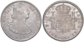 BOLIVIA Carlos IV (1788-1808) 8 Reales 1802-PTS PP. Potosi - KM 73 AG (g 27,02)

Status: BB

Notes: