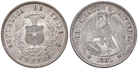 CILE Repubblica Peso 1881 Santiago del Cile - KM 142.1 AG (g 25,00)

Status: SPL-FDC

Notes: