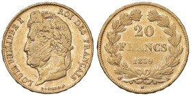 FRANCIA Luigi Filippo I (1830-1848) 20 Franchi 1839 A - Gad. 1031 AU (g 6,43)

Status: BB

Notes:
