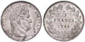 FRANCIA Luigi Filippo I (1830-1848) 5 Franchi 1844 A Parigi - KM 749.1 AG (g 24,95)

Status: SPL

Notes: