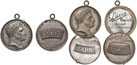 Napoleone I (1795-1815) Medaglia-scatola 1805 Incoronazione Imperiale a Milano - DIVA CRAVATTO MCMLX 1960 - AE argentato (g 28,54 - Ø 41 mm) R

Stat...