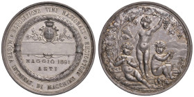 ASTI - Medaglia 1891 per l'esposizione enologica di Asti - Opus: Johnson AG (g 44,19 - Ø 46 mm) Hairlines nel campo al R/. Colpetti al bordo.

Statu...