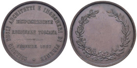 FIRENZE - Medaglia 1887 per l'esposizione Regionale Toscana - AE (g 28,28 - Ø 37 mm) Collegio degli architetti e ingegneri di Firenze.

Status: SPL-...