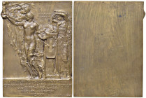 FIRENZE Placchetta 1913 Ai Cavalieri dell'Ordine Civile di Savoia, a ricordo di Faldella e Bistolfi - Opus: Rubino e M. Nelli, Firenze - AE (g 80,83 -...
