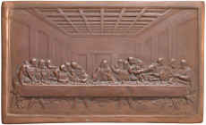 MILANO Placchetta uniface 1825 Ultima Cena, rappresentazione artistica della famosa opera - Opus : Francesco Putinati - Turricchia Putinati 20; Turric...