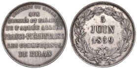 MILANO Francesco Giuseppe I d'Asburgo Lorena (1848-1866) Medaglia 1859 - Camozzi 1031; Fava 56; Turricchia 667; Brambilla 261 AG (g 12,70 - Ø 31 mm) R...