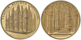 MILANO Medaglia 1888 Commemorativa del V centenario di fondazione del Duomo di Milano, vista del suo interno - senza firma - Turricchia L.V. 758 - AE ...