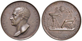 NAPOLI Marco Tullio Cicerone Medaglia Serie uomini illustri Regno delle due Sicilie - Opus: Vincenzo Catenacci D'Auria 167 AE (g 39,26 - Ø 40 mm) Colp...