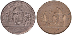 Ferdinando I d'Austria (1835-1848) Medaglia-Repoussè 1835 L'Arcivescovo di Milano pone la corona ferrea a Ferdinando I - Opus: L. Manfredini - Com. Me...