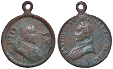 Bartolomeo dei Conti Romilli di Bergamo (1795-1859) Medaglia 1847 All'Arcivescovo ritratto da Pio IX - senza firma - Turricchia L.V. 400 - AE (g 6,14 ...