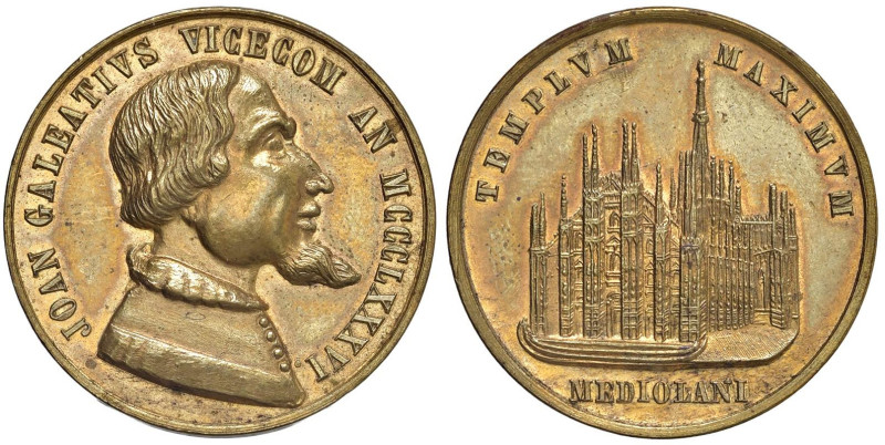 Gian Galeazzo Visconti Duca di Milano (1390-1404) Medaglia 1888 Costruzione del ...