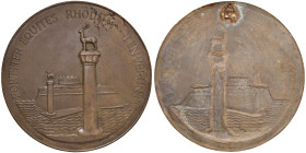 Renato Signorini (1902-1966) Medaglia da fusione uniface di massimo modulo senza data (XX secolo) FORTITER EQUITES RHODUM TENUERUNT - Opus: R. Signori...