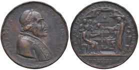 Pio VII (1800-1823) Medaglia 1818 An. XXII Scoperta della posizione della tomba di San Francesco d'Assisi - Opus: T. Mercandetti - AE (g 34,81 - Ø 41 ...