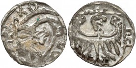 Ks. Kozielskie, Konrad V i VII (1416-1439) Halerz Koźle - głowa Kozła - piękny R4
