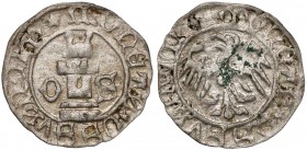 Ks. Oświęcimskie, Wacław I i Jan V (1433-1457) Halerz Oświęcim - SREBRO R8