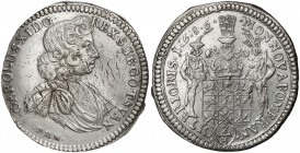 Pomorze, Karol XI, Gulden (2/3 talara) Szczecin 1686 - rzadki R3