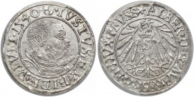 Prusy, Albrecht Hohenzollern, Grosz Królewiec 1540 - PCGS MS62