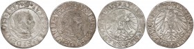 Prusy, Albrecht Hohenzollern, Grosze Królewiec 1537 i 1544 (2szt) R, R3
