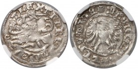 Aleksander Jagiellończyk, Półgrosz Wilno - gotyk - NGC AU58