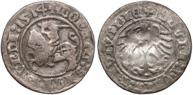 Zygmunt I Stary, Półgrosz Wilno 1514 - błąd LIVTVANIE - b. rzadki RRR