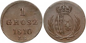 Księstwo Warszawskie, 1 grosz 1810 I.S. - PIĘKNY