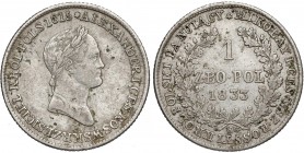 1 złoty polski 1833 KG - b.rzadki rocznik - ładny