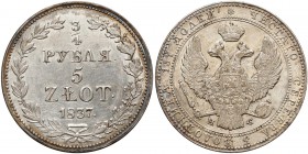 3/4 rubla = 5 złotych 1837 MW, Warszawa