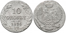 10 groszy 1836 M.W., Warszawa - ciekawszy (destrukt)