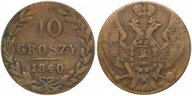 10 groszy 1840 MW - MIEDŹ - falsyfikat z epoki