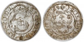 Zygmunt III Waza, Szeląg Ryga 1590 - PCGS MS63
