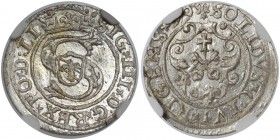 Zygmunt III Waza, Szeląg Ryga 1599 - NGC MS63