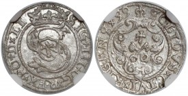 Zygmunt III Waza, Szeląg Ryga 1599 - NGC MS61