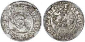 Zygmunt III Waza, Szeląg Ryga 1601 - PO.D:LI - NGC MS63