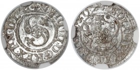 Zygmunt III Waza, Szeląg Ryga 1620 - Lis w prawo - PMDL - NGC MS62